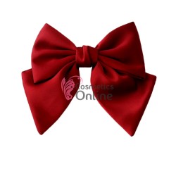Accesoriu pentru decor par cu Fundita din satin si clema metalica TRD040RR Rosu inchis